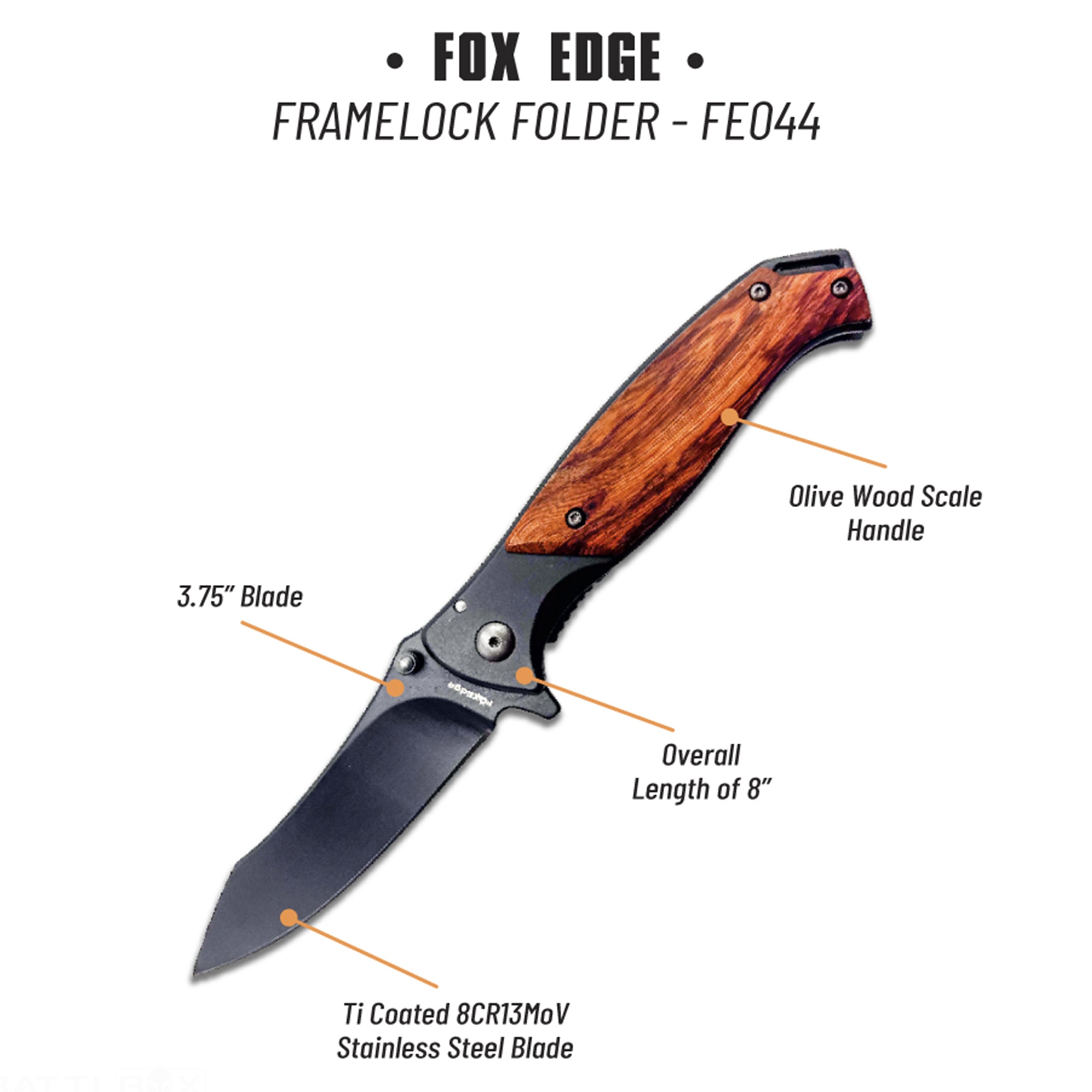 Fox Edge Framelock/Wooden Handle FE-044