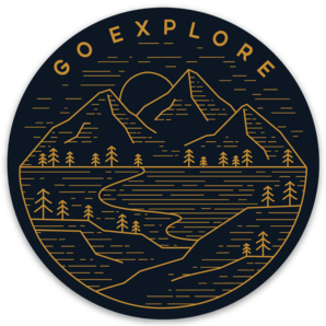 Go Explore 3" Weather-Proof Sticker freeshipping - Alpine Ridge Outfitters
