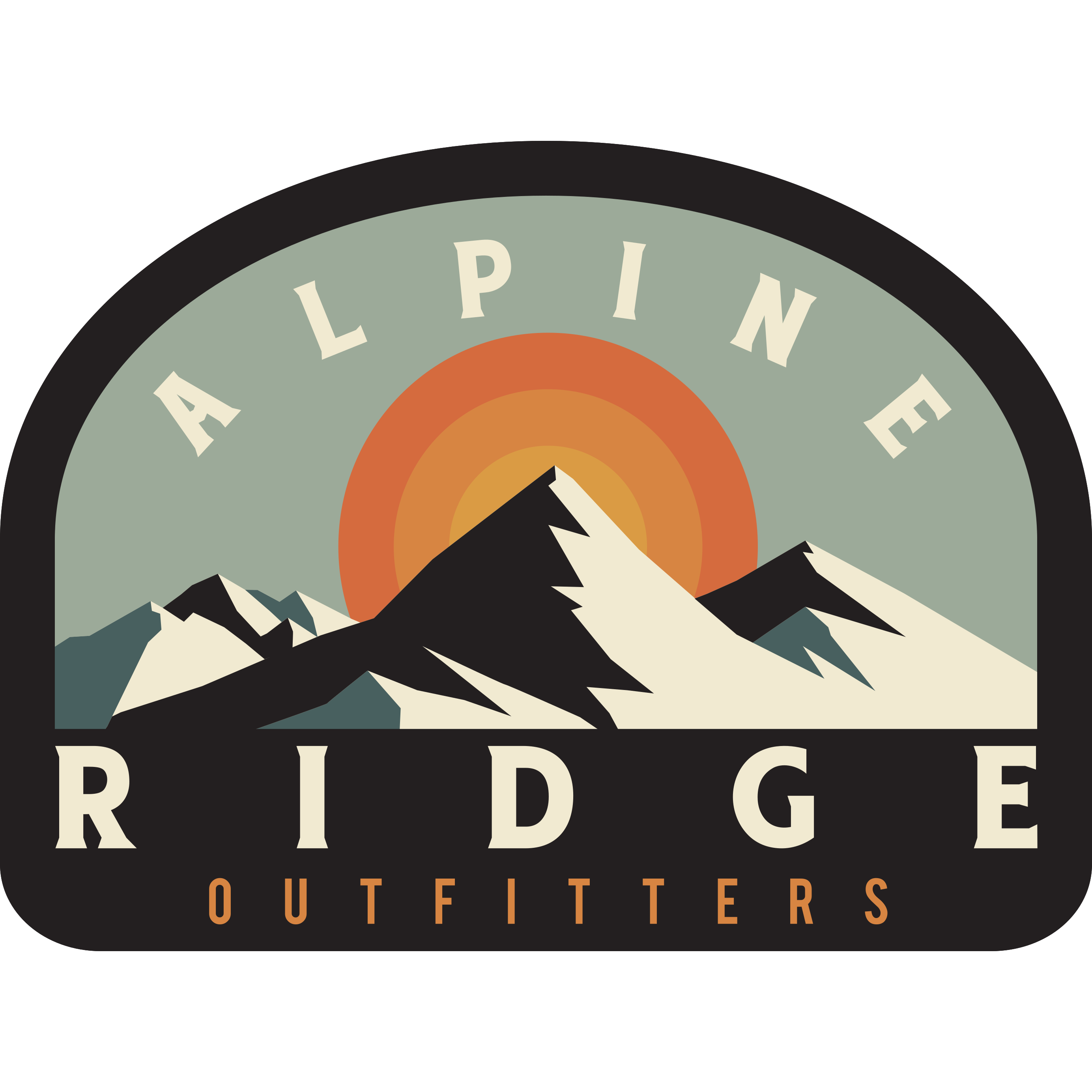 Retro Alpine 3" Weather-Proof Sticker freeshipping - Alpine Ridge Outfitters